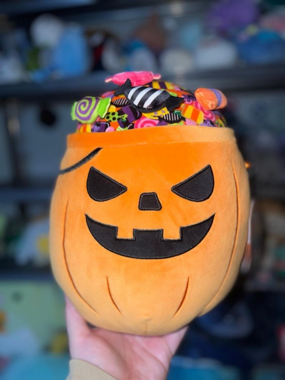 Hankenstein the Pumpkin Candy Bucket 10" Squishmallow NWT